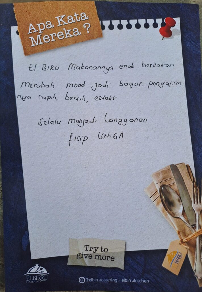 Testimoni Elbirru Catering